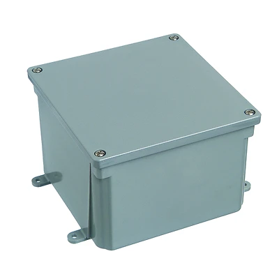Carlon E989NNJ PVC Junction Box, 32 Cubic Inch, Surface Mounted, Gray