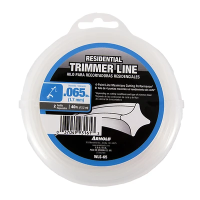 Residential Grade 0.065 In. Diameter X 40 Ft. Length Trimmer Line