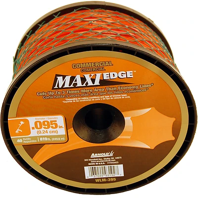Arnold WLM-395 Maxi Edge Trimmer Line, .095 In. X 819 Ft., Polymer
