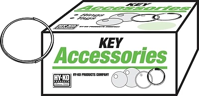 Hy-Ko KB100 Split Key Ring, 7/8 In., 1,000-Pk.
