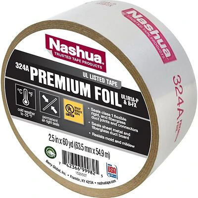 Nashua 324A Foil Tape, Silver, 2.5 In. x 60 Yd.