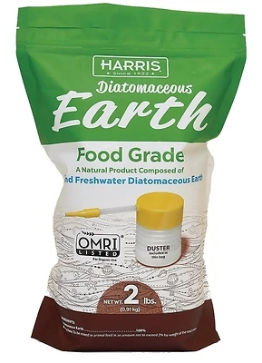 Harris DE-FG2P Food Grade Diatomaceous Earth With Powder Duster, 2 Lb Bag
