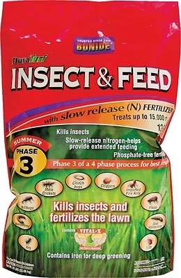 Bonide 60434 Duraturf Insect Control Lawn Fertilizer, 12-00-10, 50 Lb