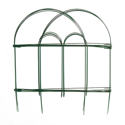 Glamos Wire Garden Fence, 18 In. H x 10 Ft. L, Green Powder-Coated Steel