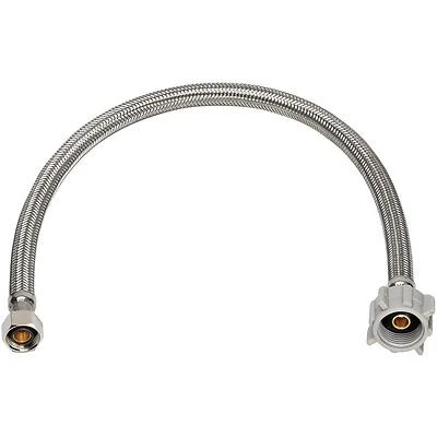1/2 In. Compression X 7/8 In. D Ballcock 12 In. Braided Stainless Steel Toilet Supply Line