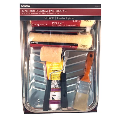 Linzer RS701-SP Roller and Tray Kit, 8-Piece, Synthetic Lambskin