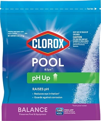 Clorox 12104CLX pH Up Granular Pool Chemical, 4 Lb