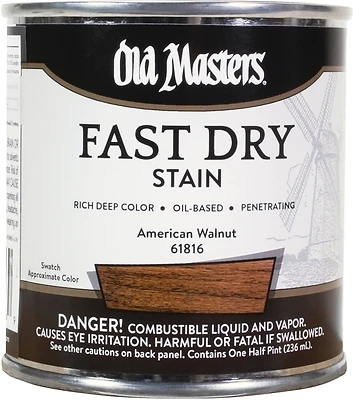 61816 0.5 Pint Fast Dry American Walnut Wood Stain