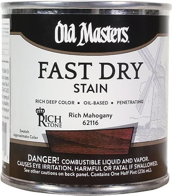 62116 0.5 Pint Rich Mahogany Fast Dry Wood Stain