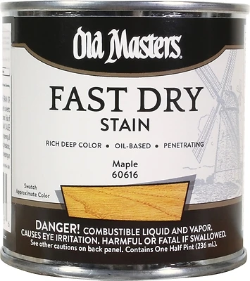 Fast Dry Oil-based Wood Stain 0.5 Pint Maple 60616