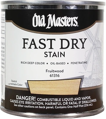 61316 0.5 Pint Fast Dry Fruitwood Wood Stain