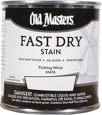 61416 0.5 Pint Fast Dry Pickling White Wood Stain