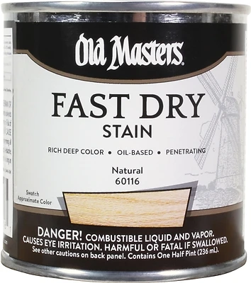 60116 0.5 Pint Fast Dry Oil-based Wood Stain - Natural Finish