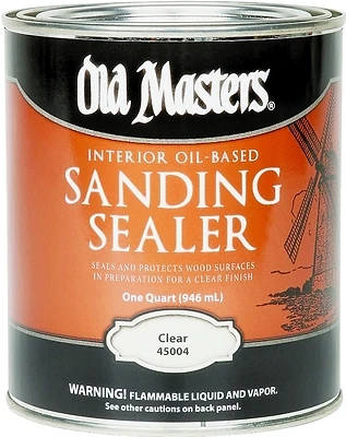 Old Masters 45004 Low Satin Clear Oil-Based Sanding Sealer, 1 Quart