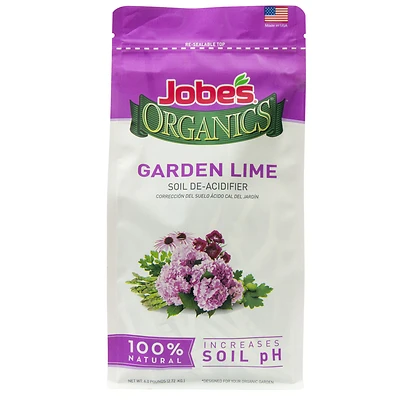 Jobe's 09365 Organics Garden Lime, 6 Lb, Granular Soil pH Adjuster