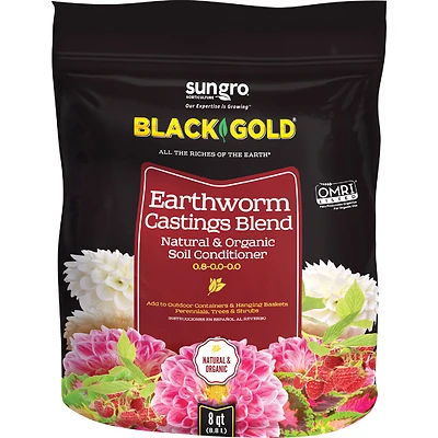 Sun Gro Earthworm Castings, 8 Qt Bag