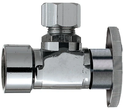 Plumb Pak PP51PCLF Angle Shut-Off Valve, 1/2 In. Fip x 3/8 In. Compression, Brass
