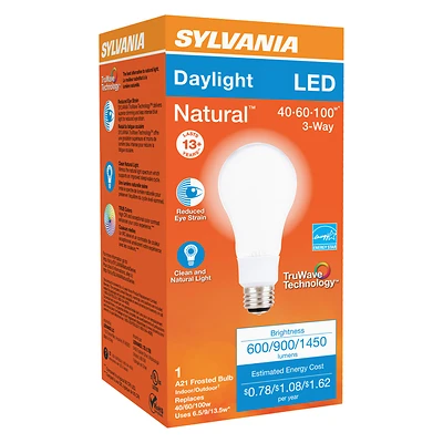 Natural A21 E26 Led Bulb Daylight 40/60/100 Watt Equivalence 1 Pk