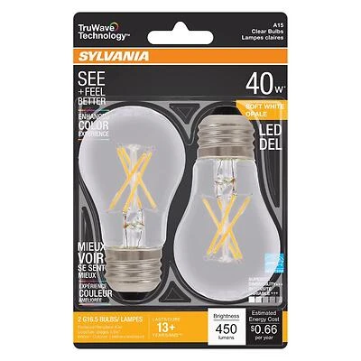 Truwave A15 E26 Led Bulb Soft White 40w Equivalent 2 Pk - 5.5 Watts
