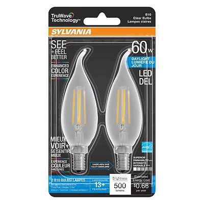 Truwave B10 E12 Led Bulb Daylight 60w Equivalent 2 Pk Dimmable