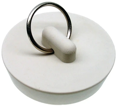 Duo-fit 1-5/8 In. To 1-3/4 In. White Rubber Sink Drain Stopper