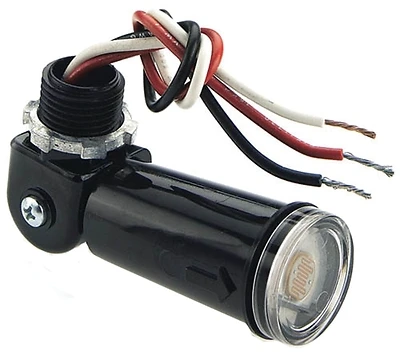 Amertac SW103CTC-4 Black Swivel Eye Photoelectric Light Control, 120V, 1800W