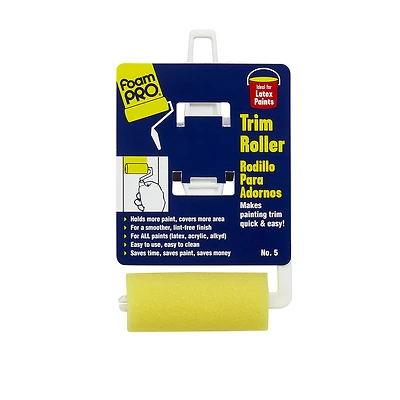 Foam Pro 3 In. W Trim Paint Roller Frame And Cover For Smooth Finishes