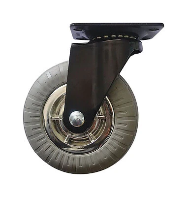 Shepherd Designer 5 In. Swivel Soft Rubber Caster 264 Lb Load Capacity 1 Pk