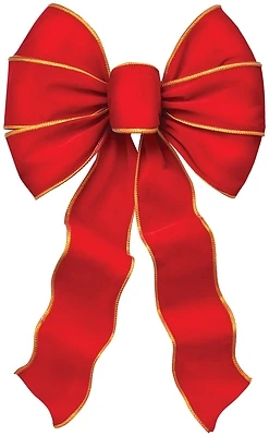Holiday Trims 6910 Red Velvet Christmas Bow, 10 x 18 In.