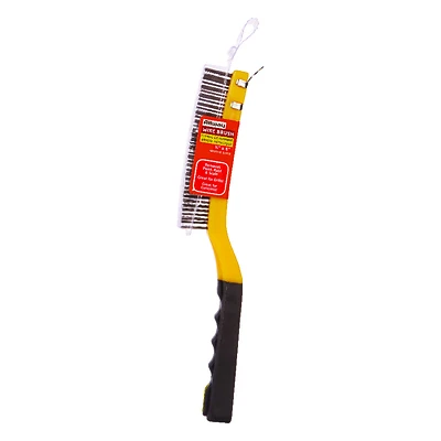 Allway SB319/SS Stainless Steel Wire Brush with Scraper, 14 In.