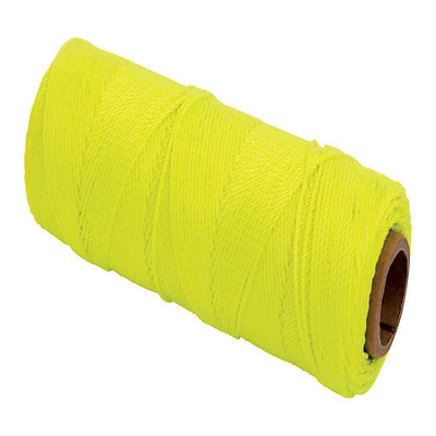 Marshalltown 632 Braided Mason Line, 250 Ft., #18 Nylon, Fluorescent Yellow