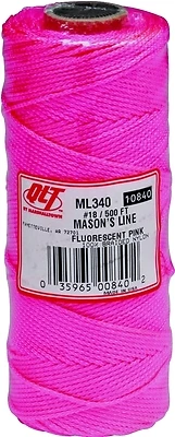 Marshalltown ML340 Mason Line, 500 ft, Fluorescent Pink Nylon