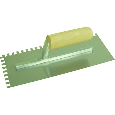 Marshalltown 16173 Steel Notched Trowel, 4-1/2 In. x 11 In., Square Notch