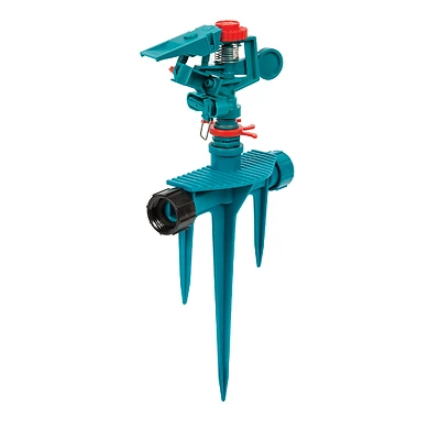 Gilmour 822003-1001 Poly Spike Base Impulse Sprinkler, 5670 Sq Ft Coverage
