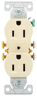Eaton 270LA Duplex Receptacle, 15A 125V, Light Almond
