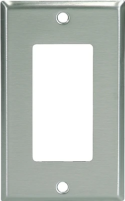 Eaton Cooper Wiring 93401 Stainless Steel Decorator Wall Plate, 1-Gang