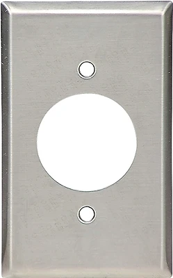 Eaton 93111-BOX1 Power Outlet Wall Plate, 1-Gang, Stainless Steel