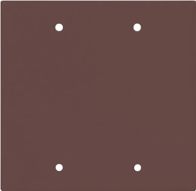 2137b Brown Two Gang Blank Wall Plate For Easy Installation