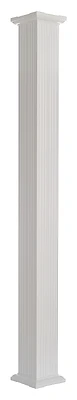 8 Inch X 10 Feet Load-bearing Gloss White Endura Aluminum Column With Capital & Base