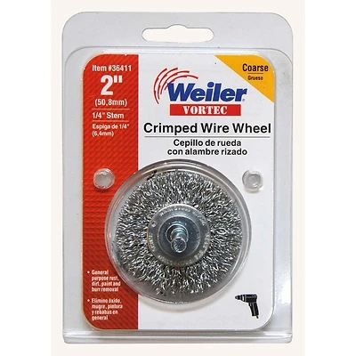 Vortec 2 In. Crimped Wire Wheel Carbon Steel 4500 Rpm Model 36411