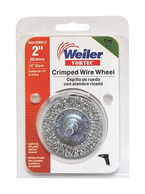 Vortec 2 Inch Fine Crimped Wire Wheel 4500 Rpm Model 36412