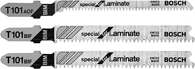 T503 3-pack T-shank Bi-metal Jigsaw Blade Set For Laminated Flooring And Plywood