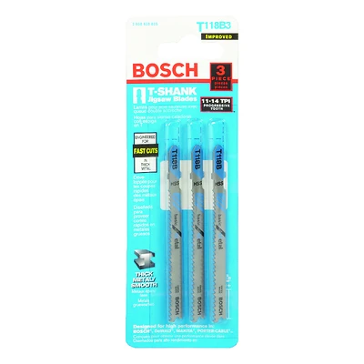 3-5/8 In. High Carbon Steel T-shank Jig Saw Blade 14 Tpi 3 Pk