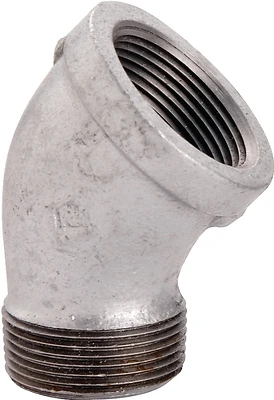 Galvanized Malleable Iron 45 Degree Street Elbow, 1-1/4 In, Model Ppg121-32