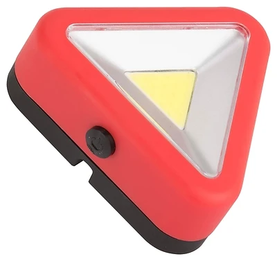 12620 Cob Led Triangle Work Light With Red Reflector, 120 Lumens, 3 Modes