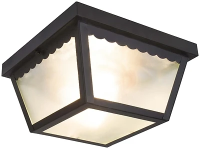 991-070082bk Black Flush Mount Light Fixture, 2-bulb, Pack Of 2