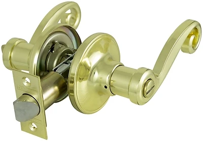 L6701v-ps Privacy Leverset, Polished Brass, Reversible Grip For Doors