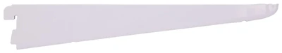 White Powder Coated Shelf Bracket 11 In L X 2 In W X 1/2 In Thick