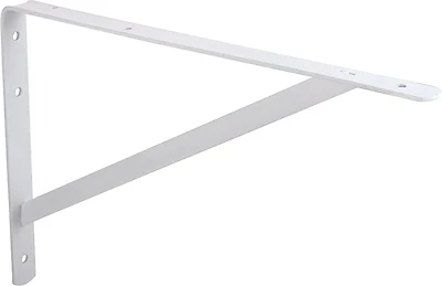 Heavy Duty L Shape Shelf Bracket 12 X 8 In. Steel - Powder Coated White