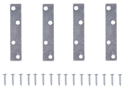 Steel Zinc Plated Mending Plate 4 In L X 7/8 In W Model Mp-z04-c4ps